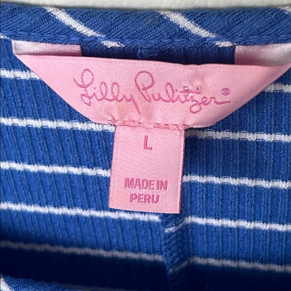 Lilly Pulitzer Marlowe Dress Beckon Blue Breeze Size L - Picture 6 of 17